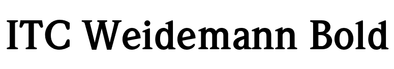 ITC Weidemann Bold font preview