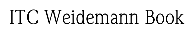 ITC Weidemann Book font preview