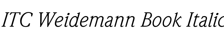 ITC Weidemann Book Italic font preview