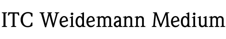 ITC Weidemann Medium font preview