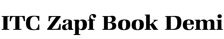ITC Zapf Book Demi font preview