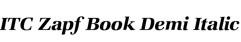 ITC Zapf Book Demi Italic font preview