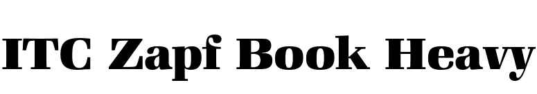 ITC Zapf Book Heavy font preview