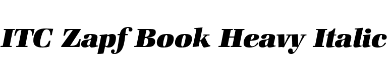 ITC Zapf Book Heavy Italic font preview