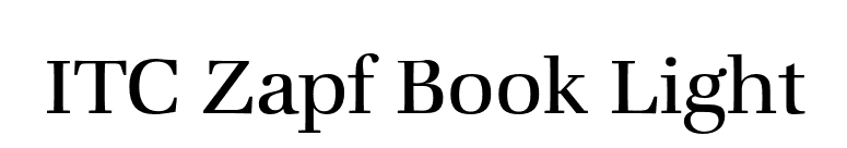 ITC Zapf Book Light font preview