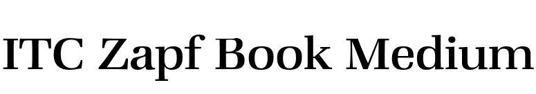 ITC Zapf Book Medium font preview