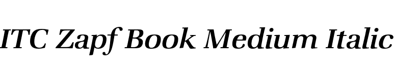 ITC Zapf Book Medium Italic font preview