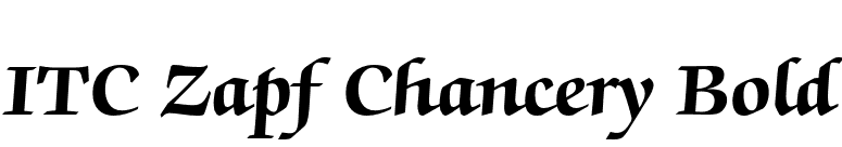 ITC Zapf Chancery Bold font preview