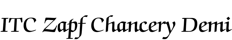 ITC Zapf Chancery Demi font preview