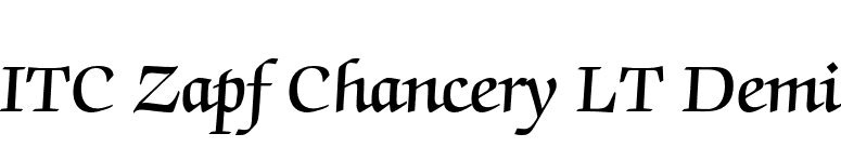 ITC Zapf Chancery LT Demi font preview