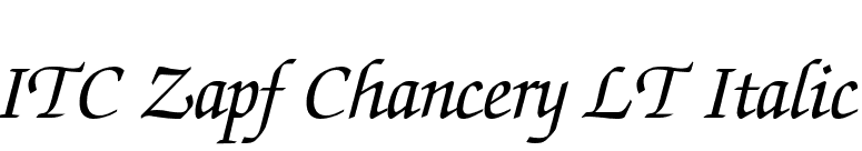 ITC Zapf Chancery LT Italic font preview