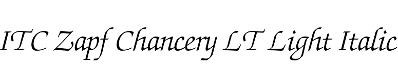 ITC Zapf Chancery LT Light Italic font preview