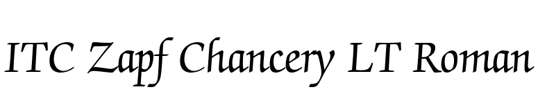 ITC Zapf Chancery LT Roman font preview