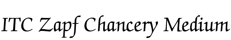 ITC Zapf Chancery Medium font preview