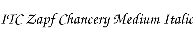 Zapf chancery medium italic font