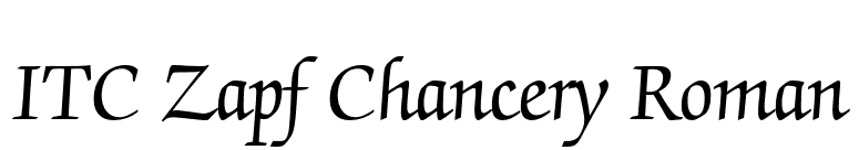 ITC Zapf Chancery Roman font preview