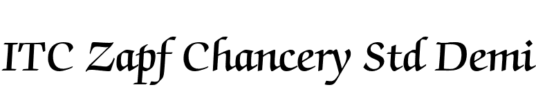 ITC Zapf Chancery Std Demi font preview