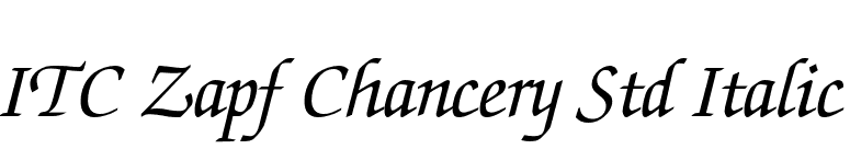 ITC Zapf Chancery Std Italic font preview