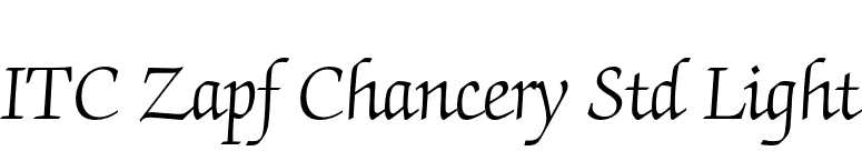 ITC Zapf Chancery Std Light font preview