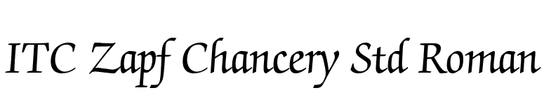 ITC Zapf Chancery Std Roman font preview