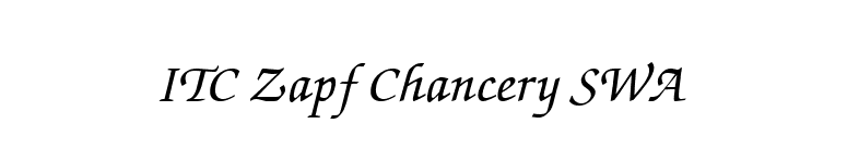 ITC Zapf Chancery SWA font preview