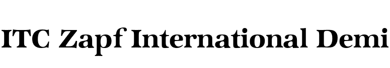 ITC Zapf International Demi font preview
