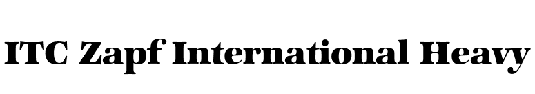 ITC Zapf International Heavy font preview