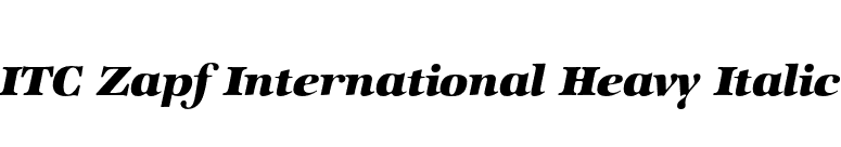 ITC Zapf International Heavy Italic font preview