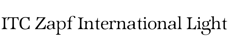 ITC Zapf International Light font preview