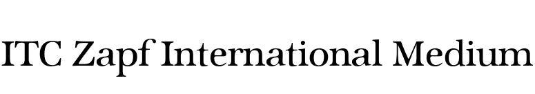ITC Zapf International Medium font preview