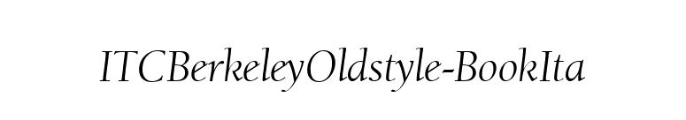 ITCBerkeleyOldstyle-BookIta font preview