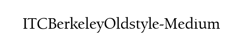 ITCBerkeleyOldstyle-Medium font preview