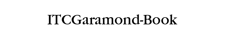 ITCGaramond-Book font preview