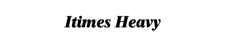 Itimes Heavy font preview