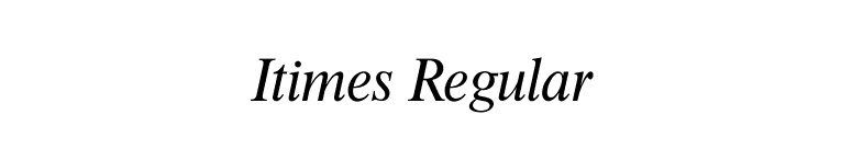 Itimes Regular font preview