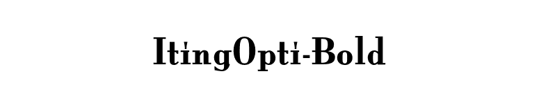 ItingOpti-Bold font preview