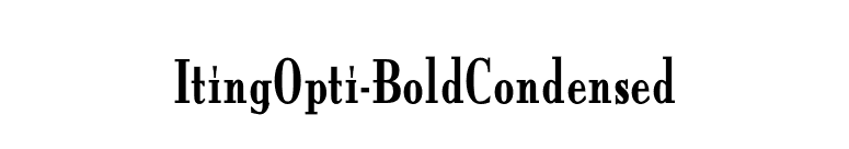 ItingOpti-BoldCondensed font preview