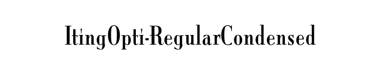 ItingOpti-RegularCondensed font preview