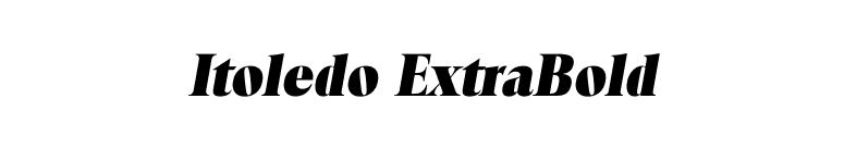 Itoledo ExtraBold font preview