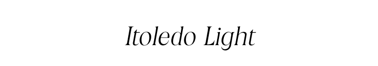 Itoledo Light font preview