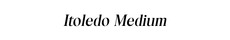 Itoledo Medium font preview