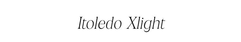 Itoledo Xlight font preview