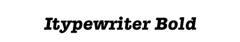 Itypewriter Bold font preview