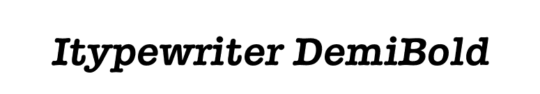 Itypewriter DemiBold font preview