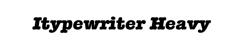 Itypewriter Heavy font preview