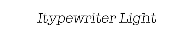 Itypewriter Light font preview