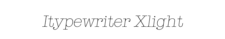 Itypewriter Xlight font preview