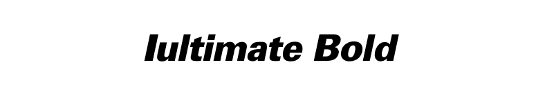 Iultimate Bold font preview