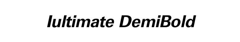 Iultimate DemiBold font preview