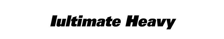 Iultimate Heavy font preview